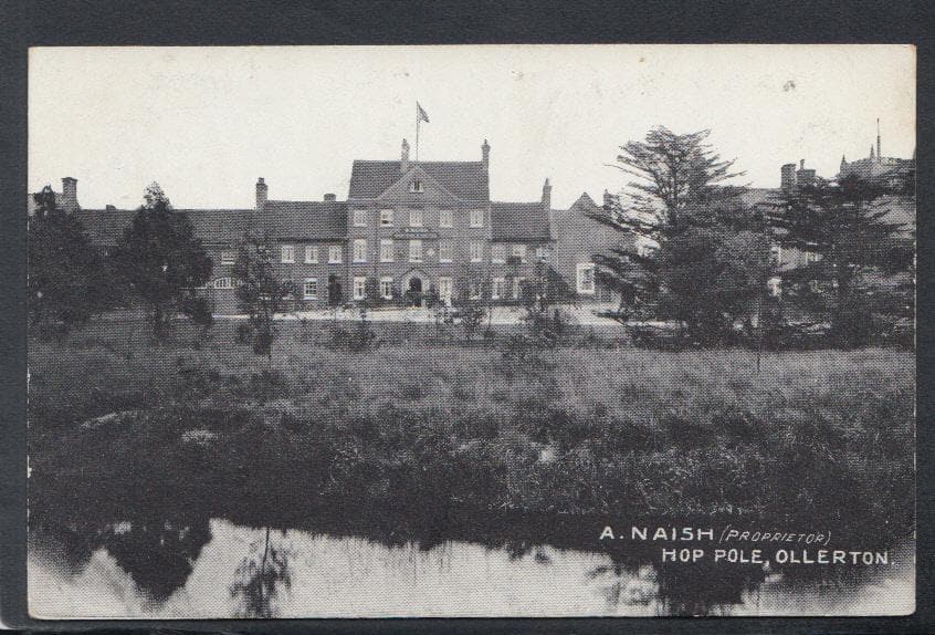 Nottinghamshire Postcard - Hop Pole, Ollerton - A.Naish Proprietor - Mo’s Postcards 