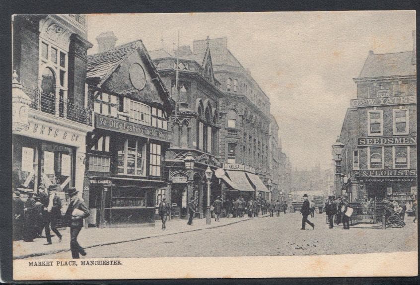 Lancashire Postcard - Market Place, Manchester - Mo’s Postcards 