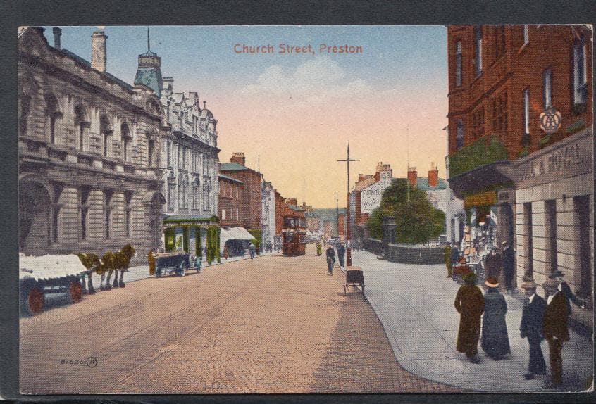 Lancashire Postcard - Church Street, Preston - Mo’s Postcards 