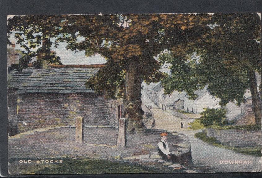 Lancashire Postcard - Old Stocks, Downham - Mo’s Postcards 
