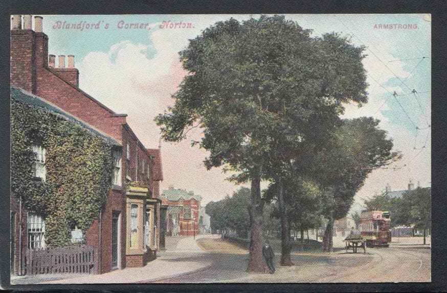 Co Durham Postcard - Blandford's Corner, Norton - Mo’s Postcards 