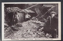 Load image into Gallery viewer, Co Durham Postcard - Bombardment of West Hartlepool - Destruction Wrought By 12 in Shell - Mo’s Postcards 
