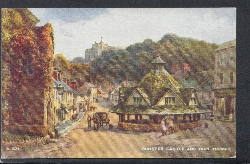 Somerset Postcard - Dunster Castle and Yarn Market - Mo’s Postcards 