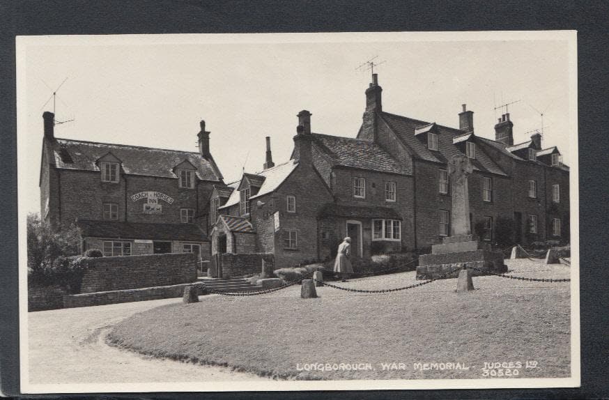 Gloucestershire Postcard - Longborough War Memorial - Mo’s Postcards 