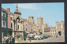 Load image into Gallery viewer, Somerset Postcard - Market Place &amp; Wells Cathedral - Mo’s Postcards 
