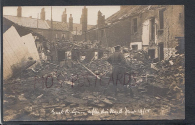 Norfolk Postcard - East Street, King's Lynn After Air Raid, January 19th 1915 