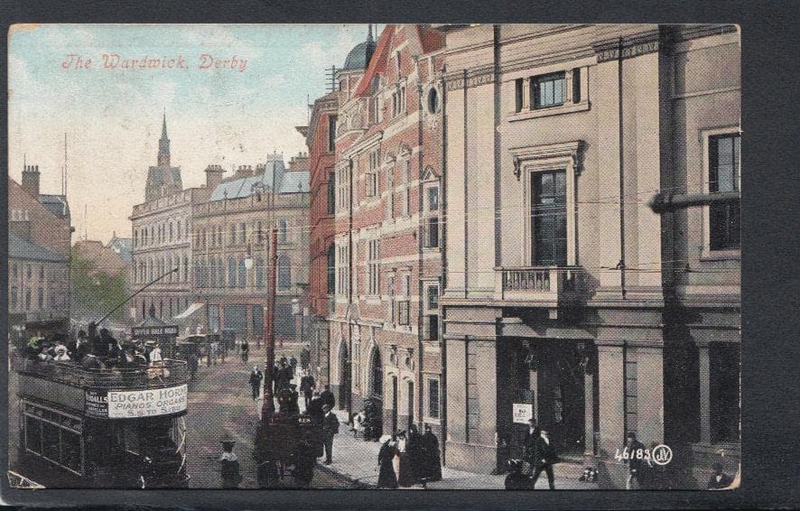 Derbyshire Postcard - The Wardwick, Derby, 1907 - Mo’s Postcards 
