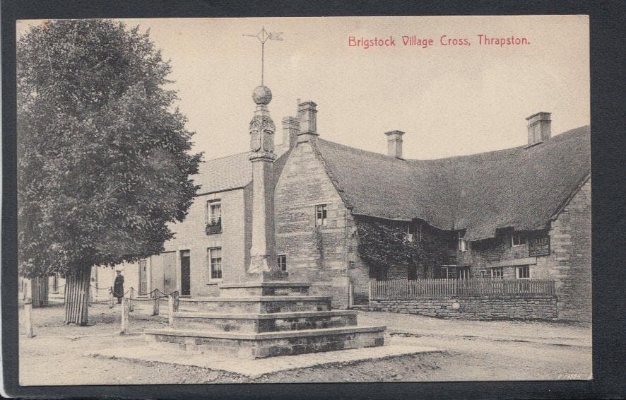 Northamptonshire Postcard - Brigstock Village Cross, Thrapston - Mo’s Postcards 
