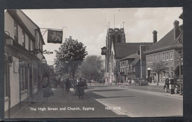Essex Postcard - The High Street and Church, Epping, 1955 - Mo’s Postcards 