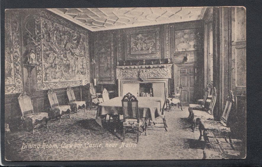 Scotland Postcard - Dining Room, Cawdor Castle, Near Nairn - Mo’s Postcards 
