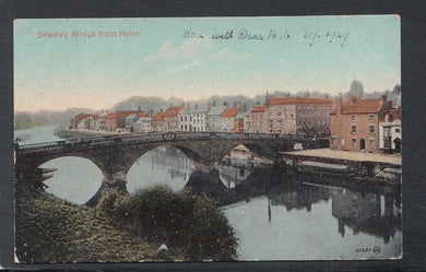 Worcestershire Postcard - Bewdley Bridge From North, 1929 - Mo’s Postcards 