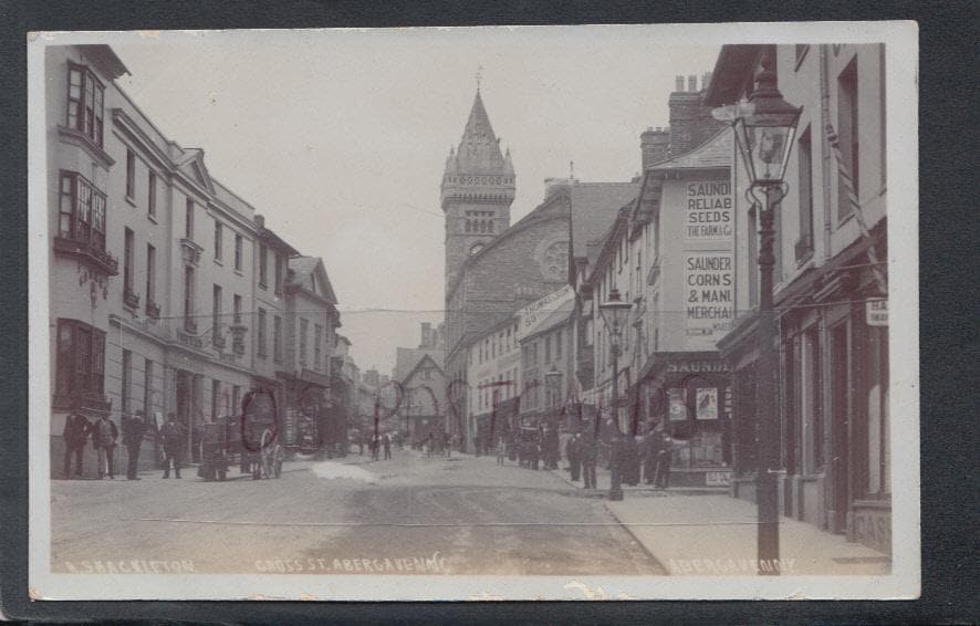 Wales Postcard - Cross Street, Abergavenny, 1906 - Mo’s Postcards 
