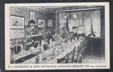 Advertisment Postcard - Harding & Son, Refreshment Contractors, Harlesden, London 1906 - Mo’s Postcards 