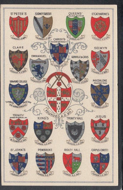 Heraldic Postcard - Cambridge University Crests - Mo’s Postcards 