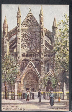 London Postcard - North Transept, Westminster Abbey - Charles.E.Flower - Mo’s Postcards 
