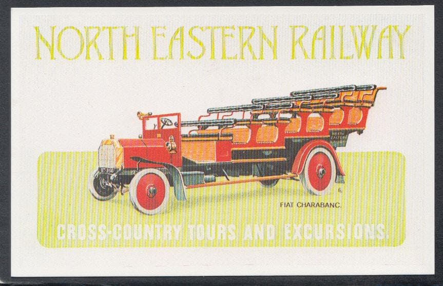 Road Transport Postcard - North Eastern Railway, Fiat Charabanc - Mo’s Postcards 