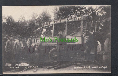 Sussex Postcard - Vanguard Motor Accident, Handcross, July 12th 1906 - Mo’s Postcards 