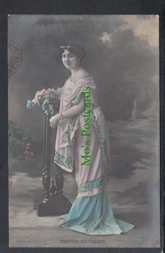 Glamour Postcard - Fashions - Young Lady - Martha De Villiers, 1907 - Mo’s Postcards 