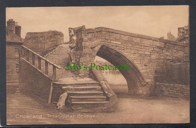 Lincolnshire Postcard - Crowland, Triangular Bridge - Mo’s Postcards 