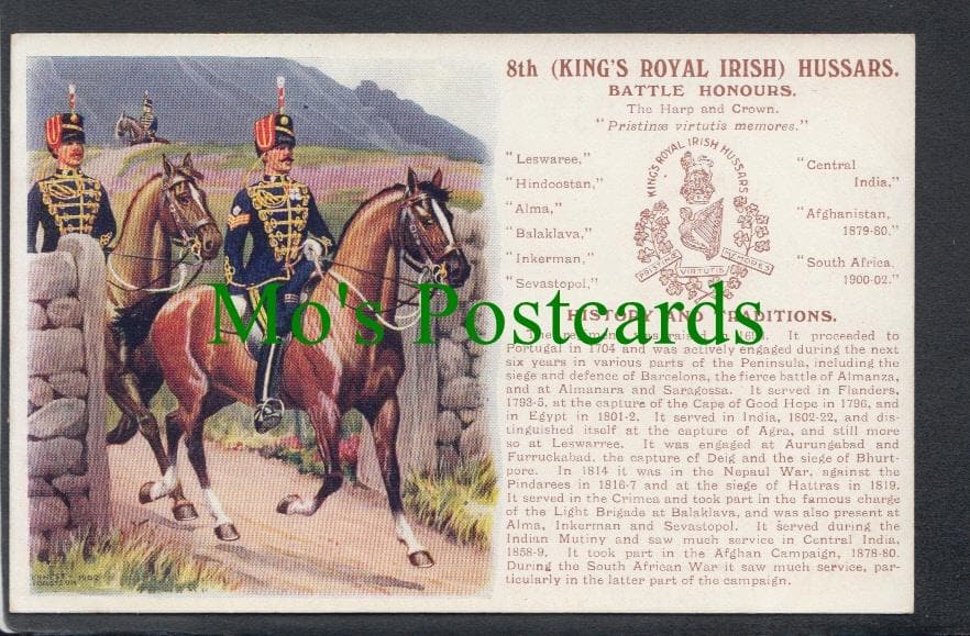 Military Postcard - 8th King's Royal Irish Hussars