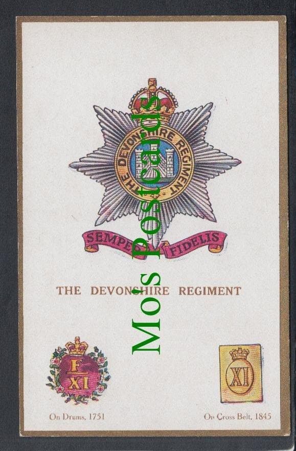Military Postcard -The Devonshire Regiment