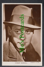 Load image into Gallery viewer, Actor Postcard - Film Star Herbert Marshall

