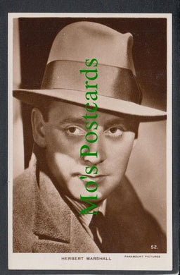 Actor Postcard - Film Star Herbert Marshall