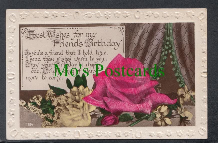 Greetings Postcard - Best Wishes For My Friend's Birthday