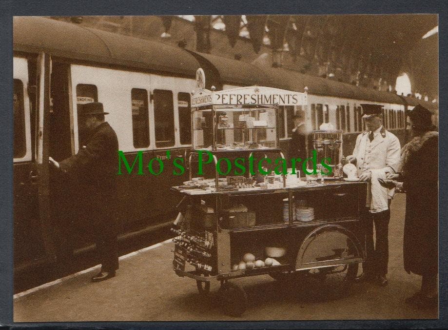 Railways Postcard - GWR Refreshment Trolley