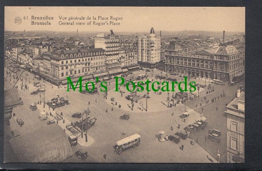 General View of Rogier's Place, Brussels, Belgium