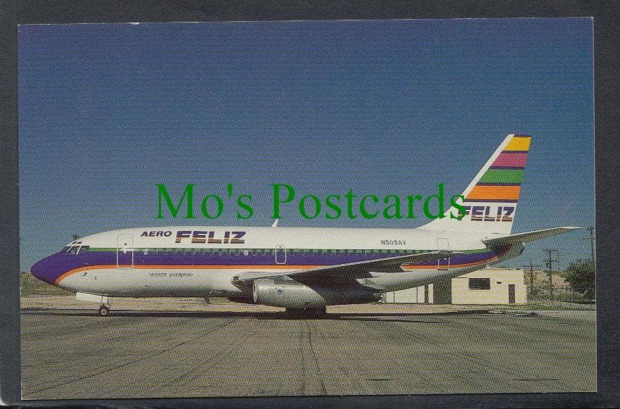 Aviation Postcard - Boeing 737-281 Aero Feliz Aeroplane