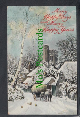 Greetings Postcard - Christmas Snow Scene