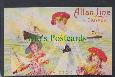 Shipping Postcard - Allan Line to Canada