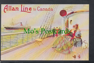 Shipping Postcard - Allan Line to Canada