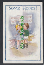 Load image into Gallery viewer, Children Postcard - Some Hopes!, Wedding Rings
