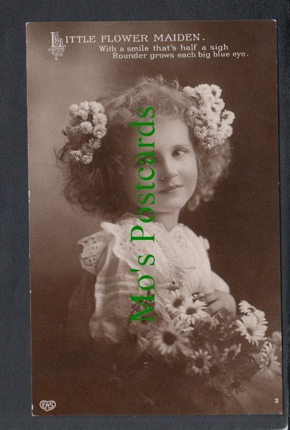Children Postcard - Little Flower Maiden