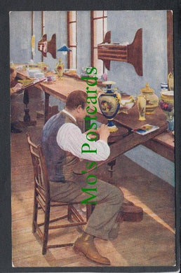 Artist Painting Royal Worcester China