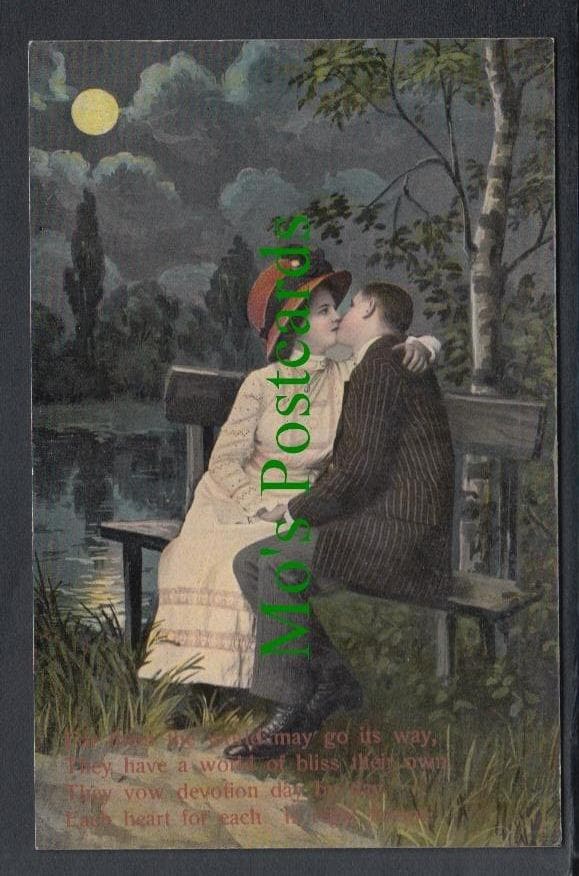 Glamour Postcard - Romantic Couple