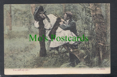Glamour Postcard - Couple in The Woods