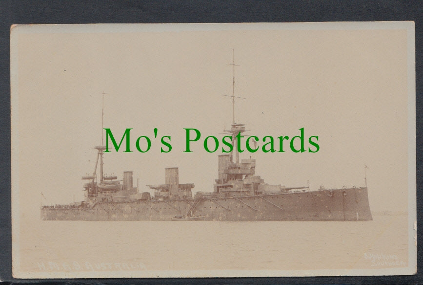 Naval Postcard - H.M.S.Australia