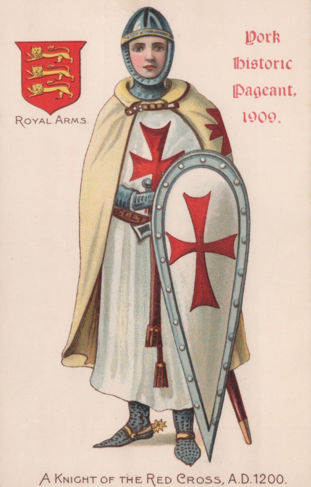 Pageants Postcard - York Historic Pageant 1909 - A Knight of The Red Cross, A.D.1200 - Mo’s Postcards 