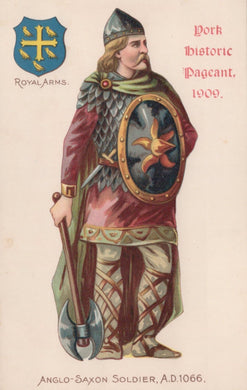 Pageants Postcard - York Historic Pageant 1909 - Anglo-Saxon Soldier, A.D.1066 - Mo’s Postcards 