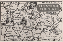 Load image into Gallery viewer, Map Postcard - Map Showing The Cotswold Country - Mo’s Postcards 
