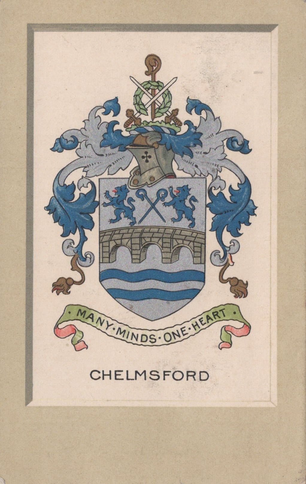 Heraldic Postcard - Chelmsford Heraldry, 1910 - Mo’s Postcards 