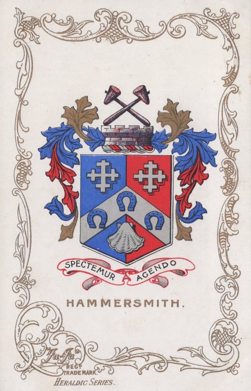 Heraldic Postcard - Hammersmith - Ja Ja Heraldic Series - Mo’s Postcards 