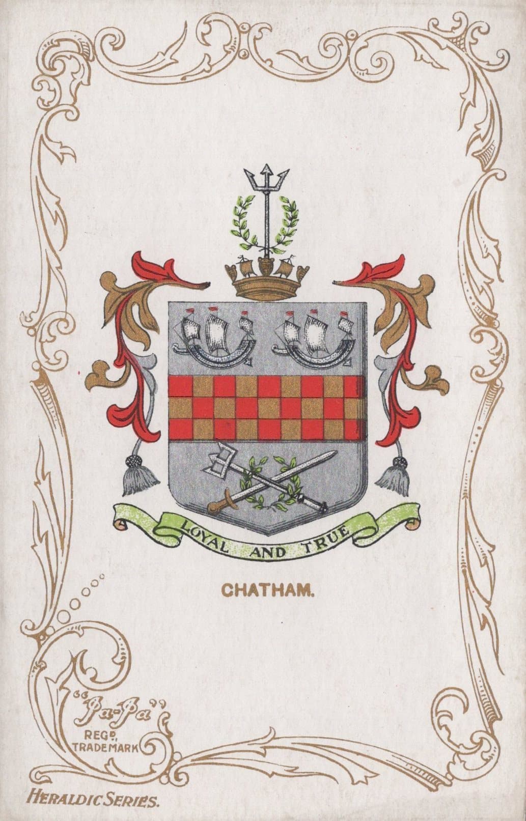 Heraldic Postcard - Chatham - Ja Ja Heraldic Series - Mo’s Postcards 