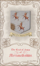 Load image into Gallery viewer, Heraldic Postcard - The Coat of Arms of Merionethshire - Mo’s Postcards 
