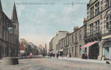 Scotland Postcard - High Street, Burntisland, From Links, 1905 - Mo’s Postcards 