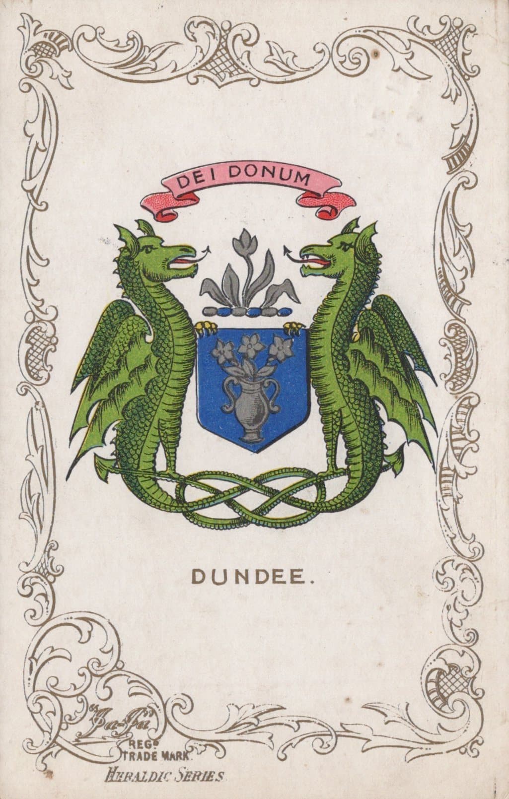 Heraldic Postcard - Dundee - Ja-Ja Heraldic Series, 1906 - Mo’s Postcards 
