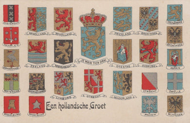 Heraldic Postcard - Dutch Heraldry - Een Hollansche Groet - Mo’s Postcards 